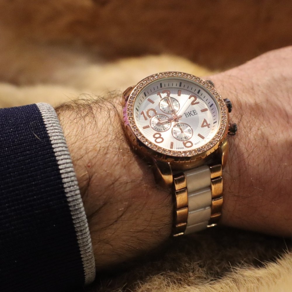 BKE Ivory Rose Rhinestone Watch - Picture 7 of 9